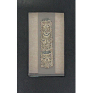 39.75 X 19.88 X 2.63 Placa estampada de maquillaje facial negro y marrón - Decoración de pared