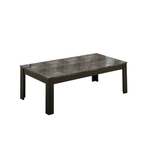 Juego de mesa superior con apariencia de mármol gris negro - Juego de 3 piezas