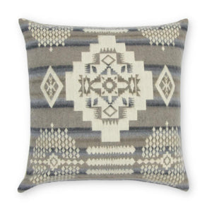 Funda de almohada hecha a mano del sudoeste gris claro ultrasuave de 20"