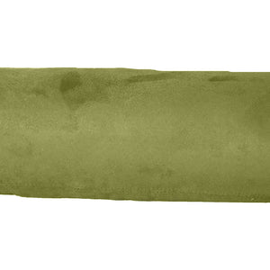 8" X 20" Moss Green Bolster Zippered Microsuede Solid Color Bolster Pillow
