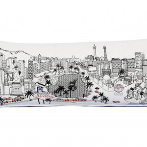 Cojín decorativo lumbar Skyline de 35" de color blanco como las Vegas Daylight