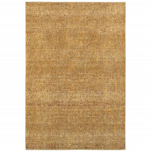 8' X 10' Gold Rust Brown Ivory Purple And Lavender Power Loom Stain Resistant Area Rug