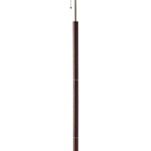 Mid-Century Modern Floor Lamp with Antique Brass and Walnut Wood Accents