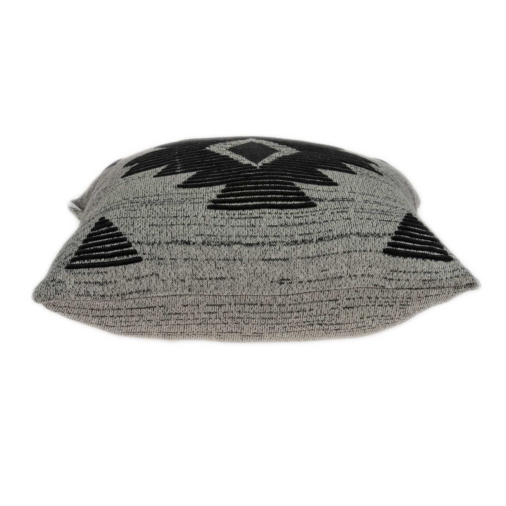 Square Southwest Gray Accent Pillow Cover