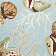 7' X 9' Polyester Blue Area Rug