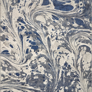 3'X5' Grey Blue Machine Woven Marble Indoor Area Rug