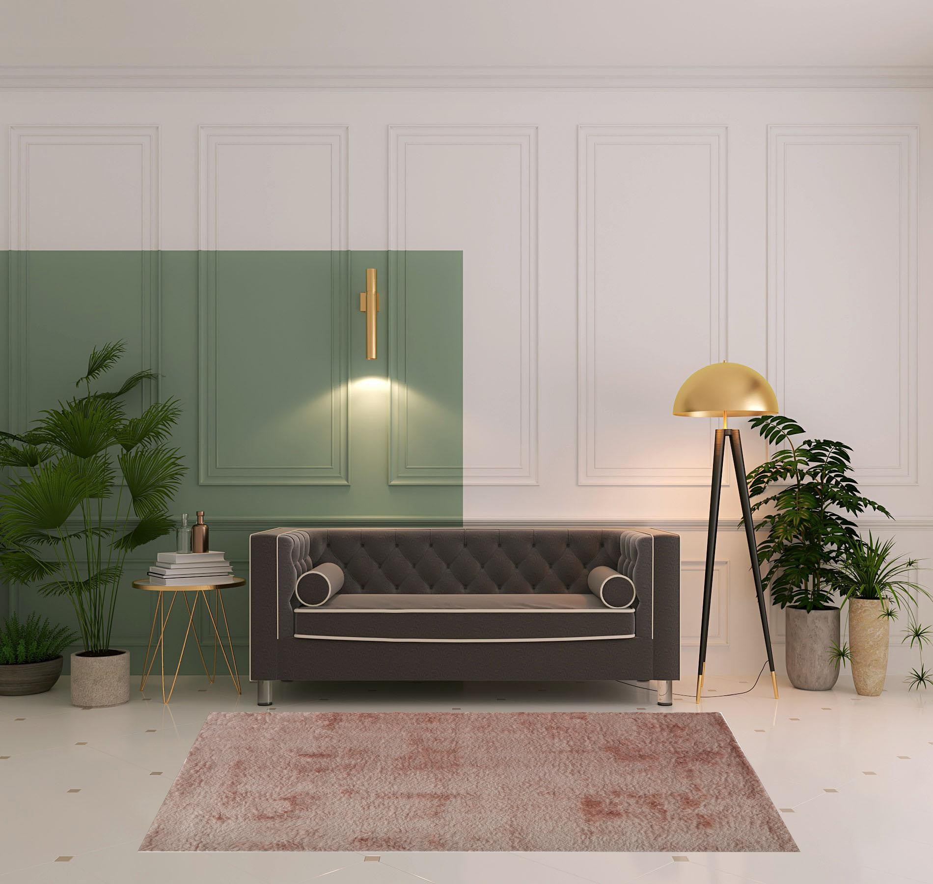 Pink Shag Tufted Handmade Area Rug - 2' x 3'