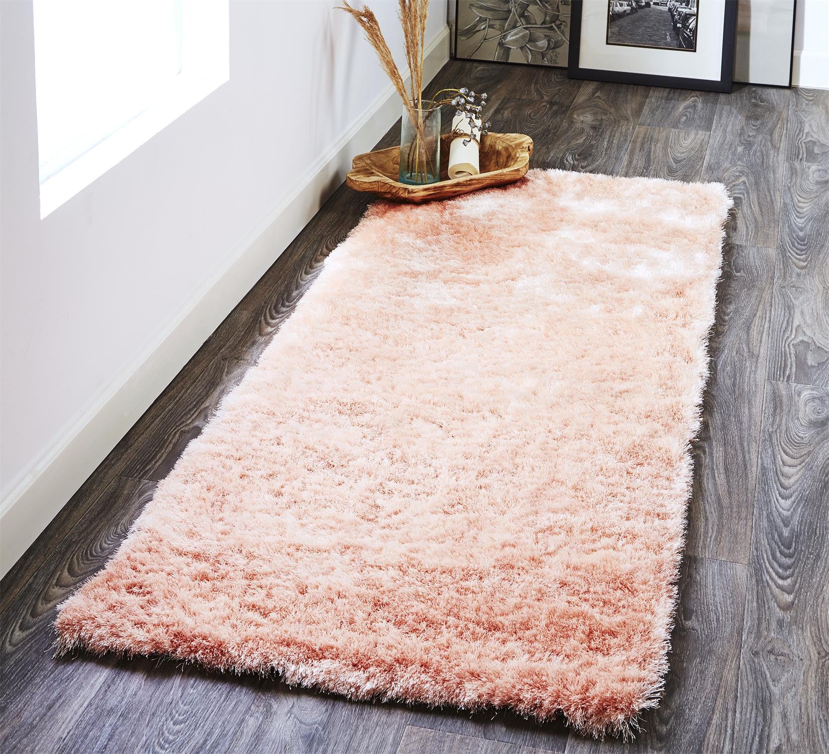 Pink Shag Tufted Handmade Area Rug - 2' x 3'
