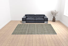 4' X 6' Black Wool Hand Woven Stain Resistant Area Rug