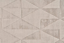 4' X 6' Taupe Geometric Hand Woven Area Rug