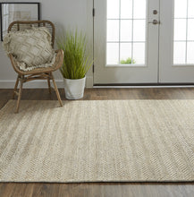 4' X 6' Tan And Gray Hand Woven Area Rug