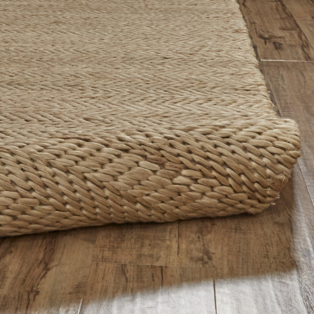 4' X 6' Tan And Gray Hand Woven Area Rug