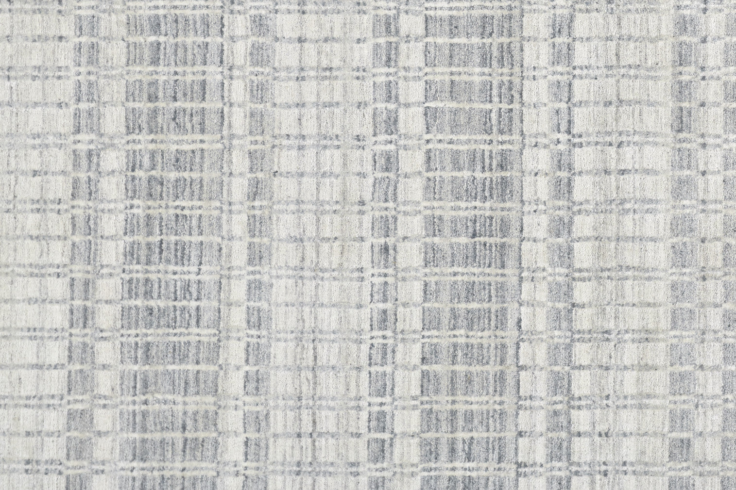 4' X 6' Blue Gray And Ivory Striped Hand Woven Area Rug