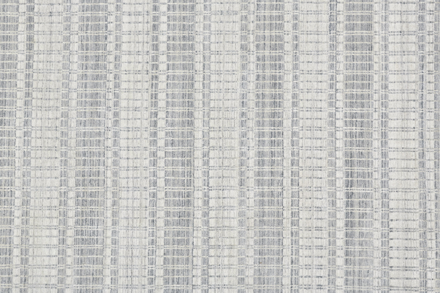 4' X 6' Blue Gray And Ivory Striped Hand Woven Area Rug