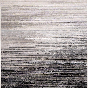 4' X 6' Black And Dark Gray Abstract Area Rug
