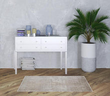 3' X 5' Taupe Ivory And Gold Abstract Power Loom Distressed Area Rug With Fringe