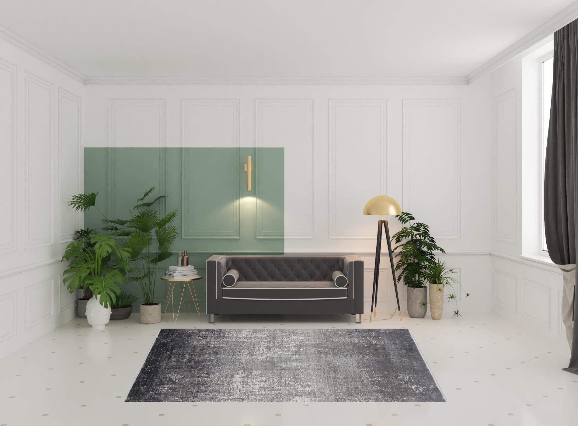 3' X 5' Taupe Ivory And Gold Abstract Power Loom Distressed Area Rug With Fringe