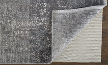 3' X 5' Taupe Ivory And Gold Abstract Power Loom Distressed Area Rug With Fringe
