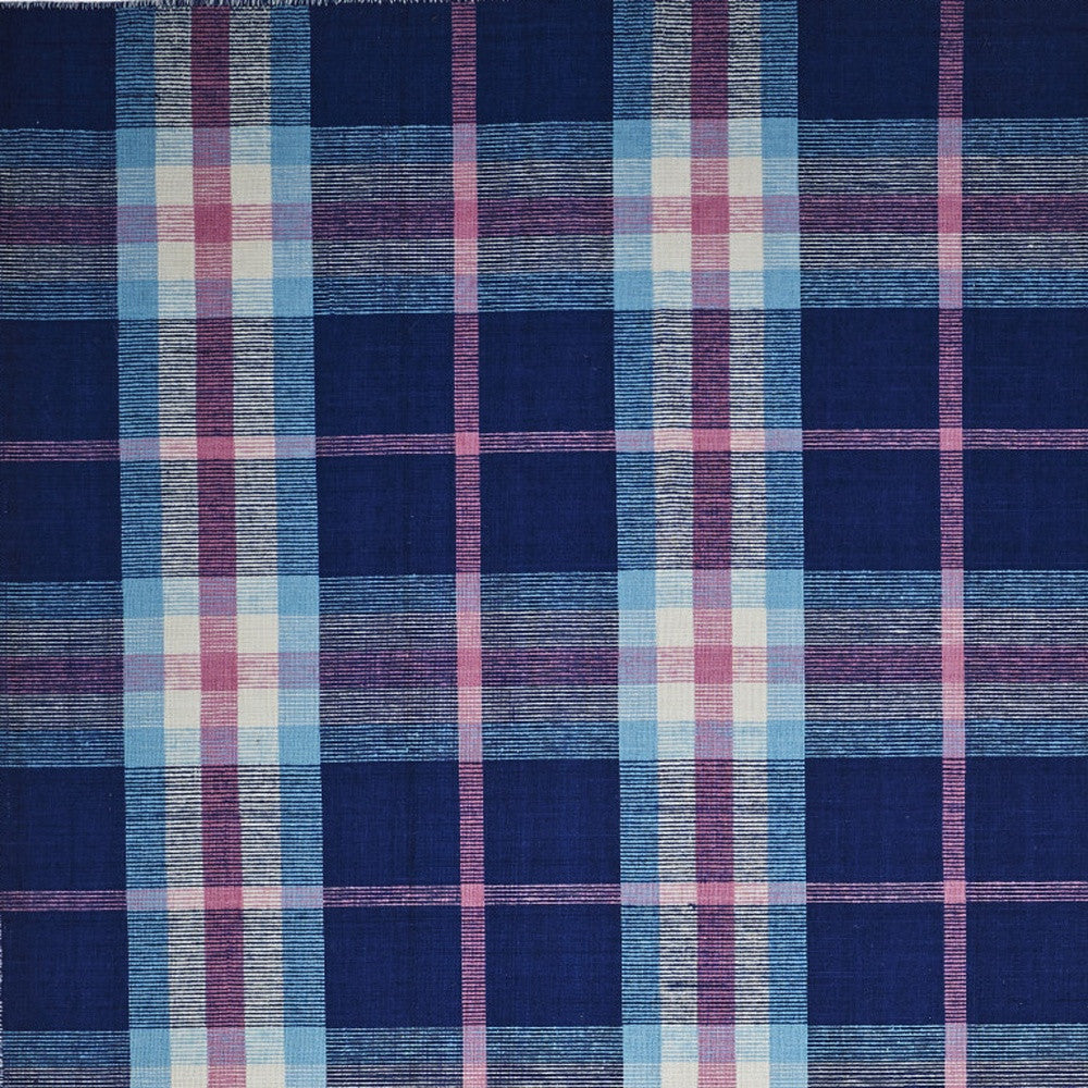 Blue Green And Black Abstract Hand Woven Stain Resistant Area Rug - 4' x 6'