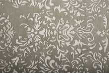 Blue And Silver Wool Floral Tufted Handmade Distressed Area Rug - 5' x 8'