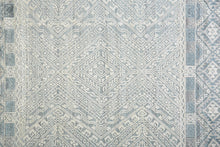 4' X 6' Gray Ivory And Pink Geometric Hand Knotted Area Rug