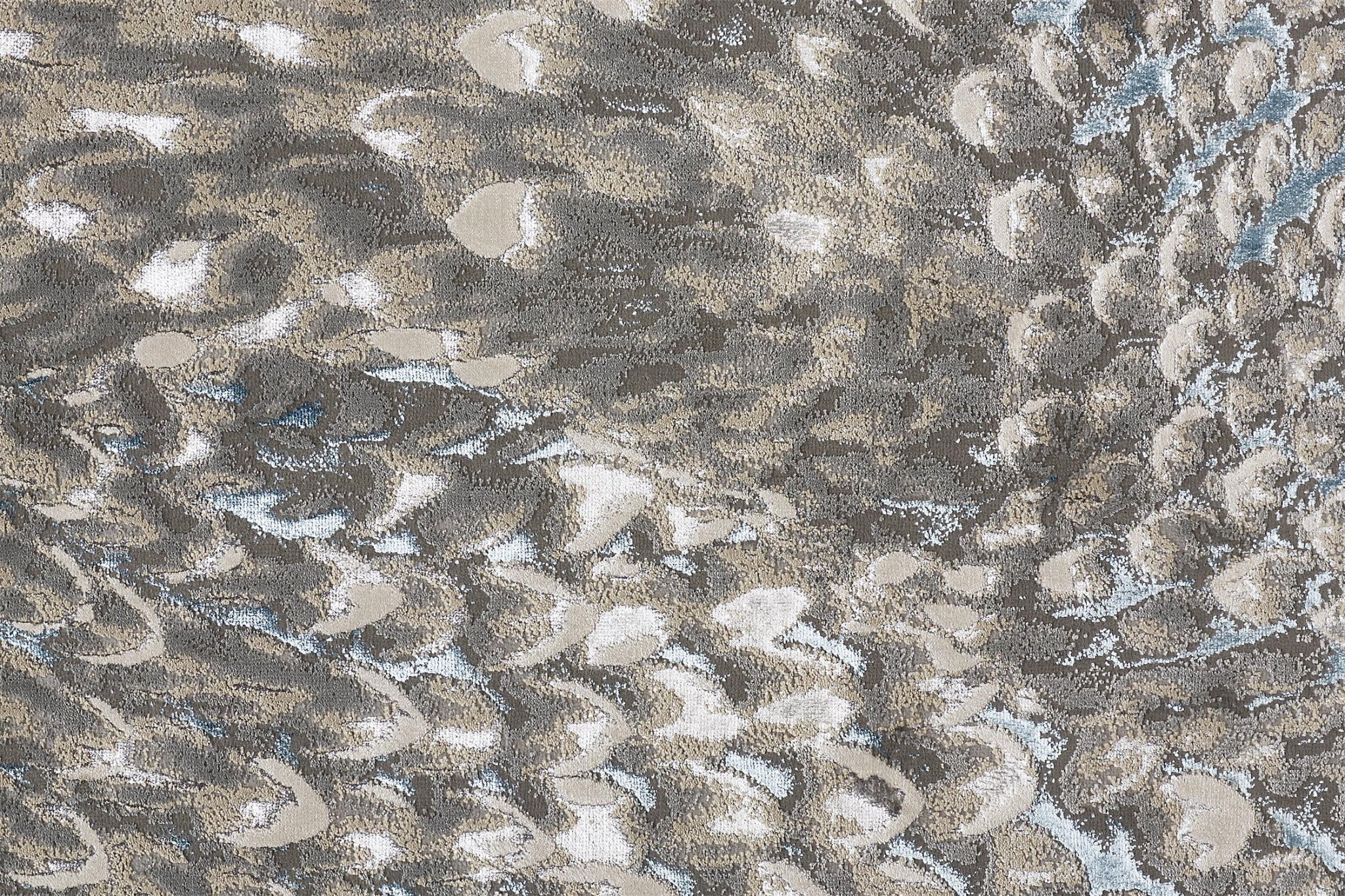 4' X 6' Blue Silver And Gray Geometric Area Rug