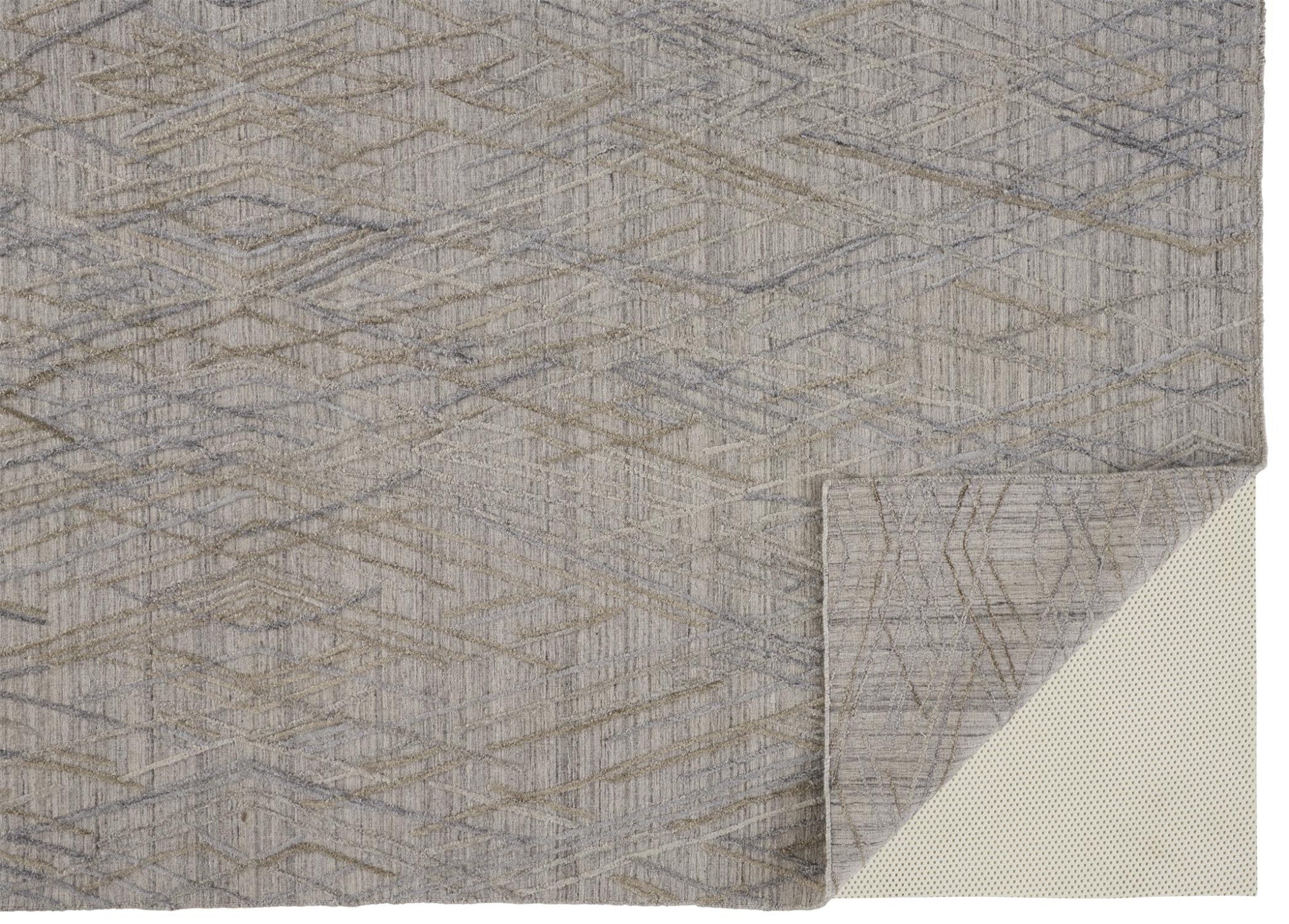 5' X 8' Gray And Ivory Abstract Hand Woven Area Rug