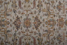 4' X 6' Gray And Gold Wool Floral Tufted Handmade Stain Resistant Area Rug