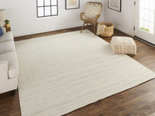4' X 6' Ivory Wool Hand Woven Stain Resistant Area Rug