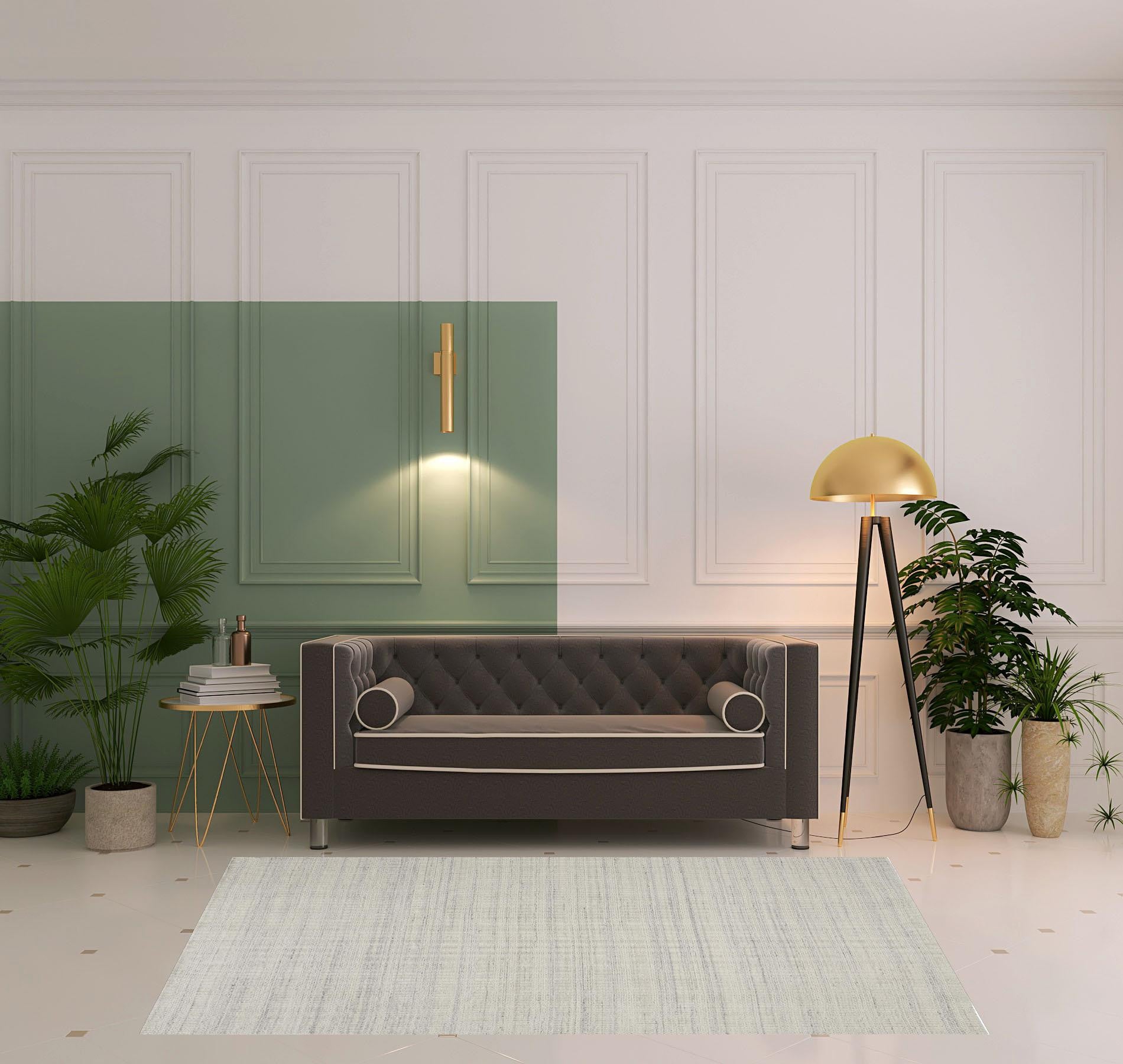 4' X 6' Ivory Wool Hand Woven Stain Resistant Area Rug