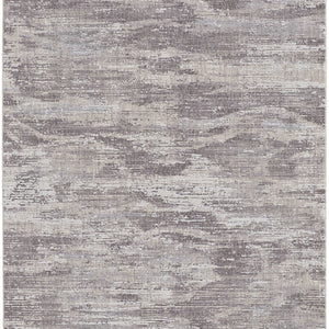 4' X 6' Tan Taupe And Gray Abstract Power Loom Distressed Stain Resistant Area Rug