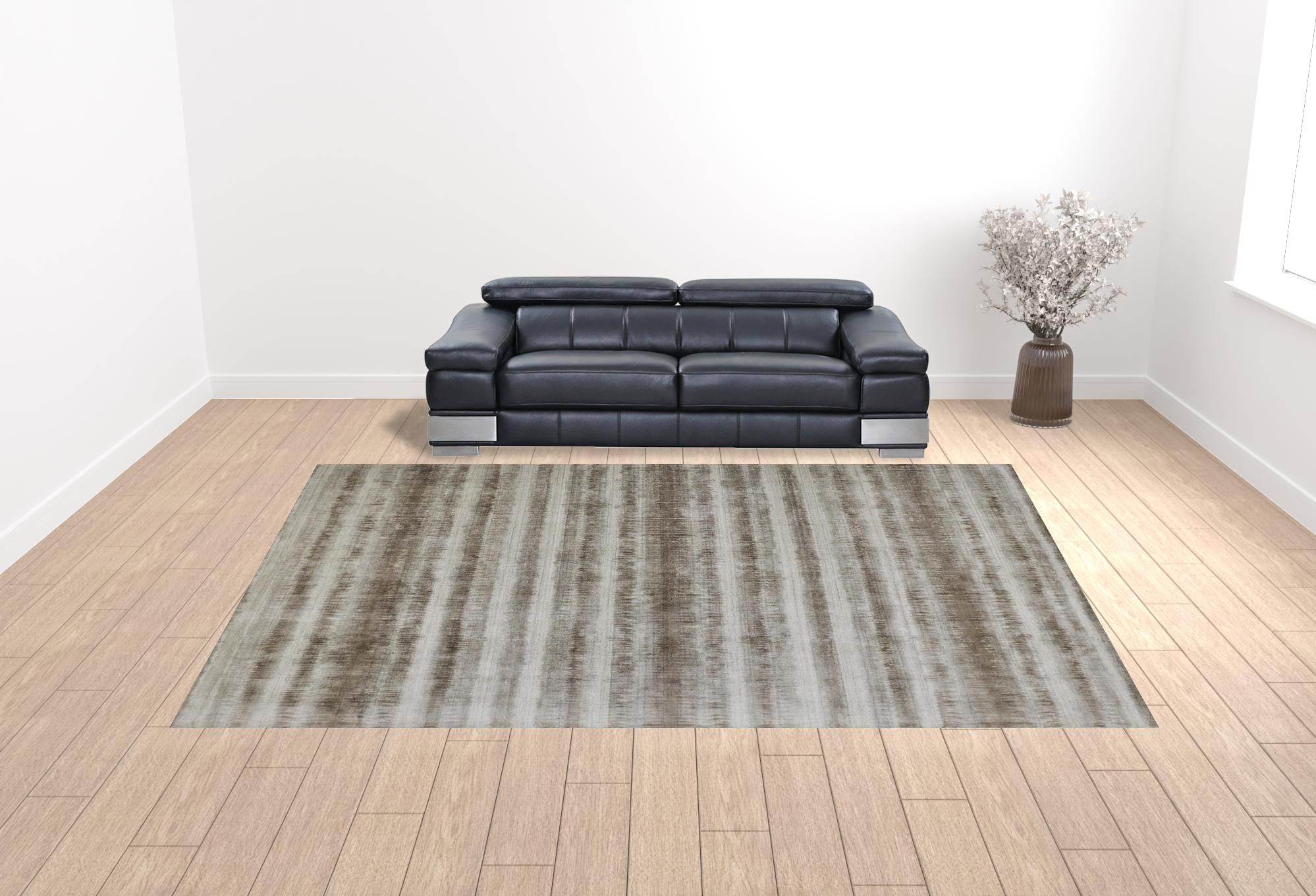 4' X 6' Tan Ivory And Pink Abstract Hand Woven Area Rug