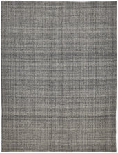 Gray Ivory And Blue Hand Woven Area Rug - 5' x 8'