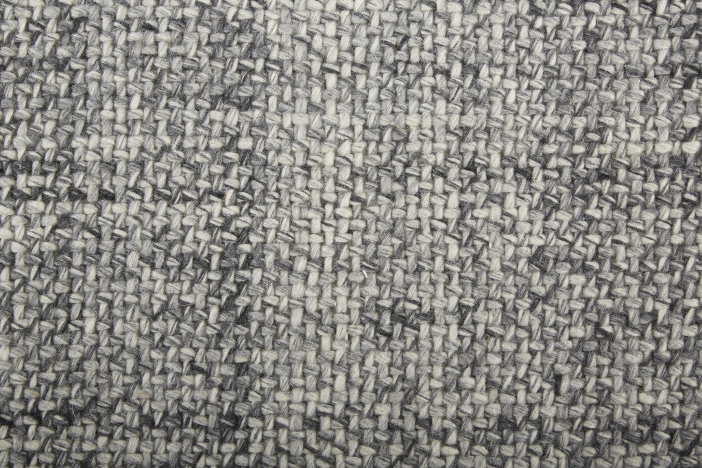 Gray Ivory And Blue Hand Woven Area Rug - 5' x 8'