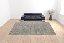 4' X 6' Gray And Silver Striped Hand Woven Area Rug