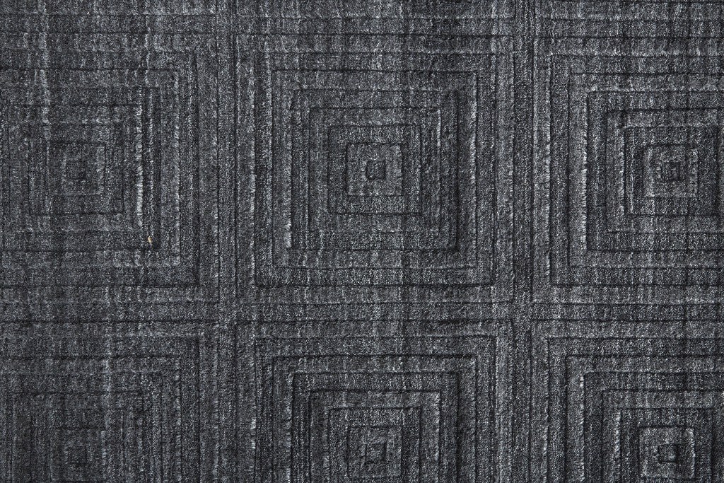 4' X 6' Gray And Silver Striped Hand Woven Area Rug