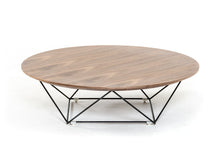 Walnut Veneer and Black Metal Coffee Table 11