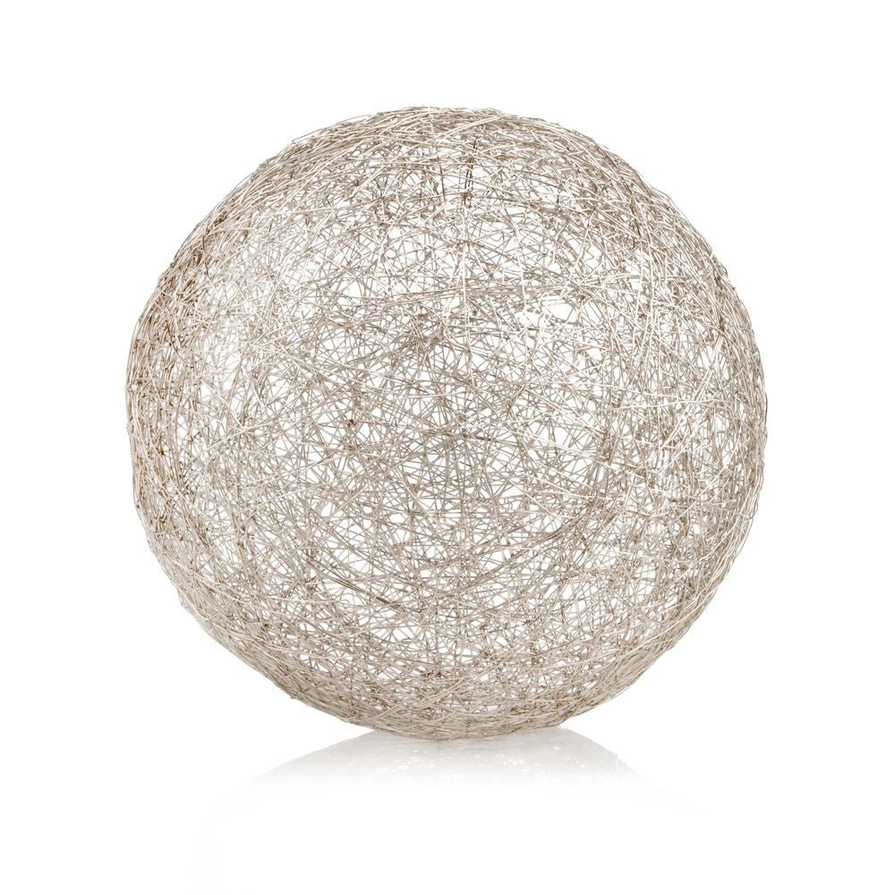 Silver Iron Extra Large Wire Sphere 12" X 12" X 12"