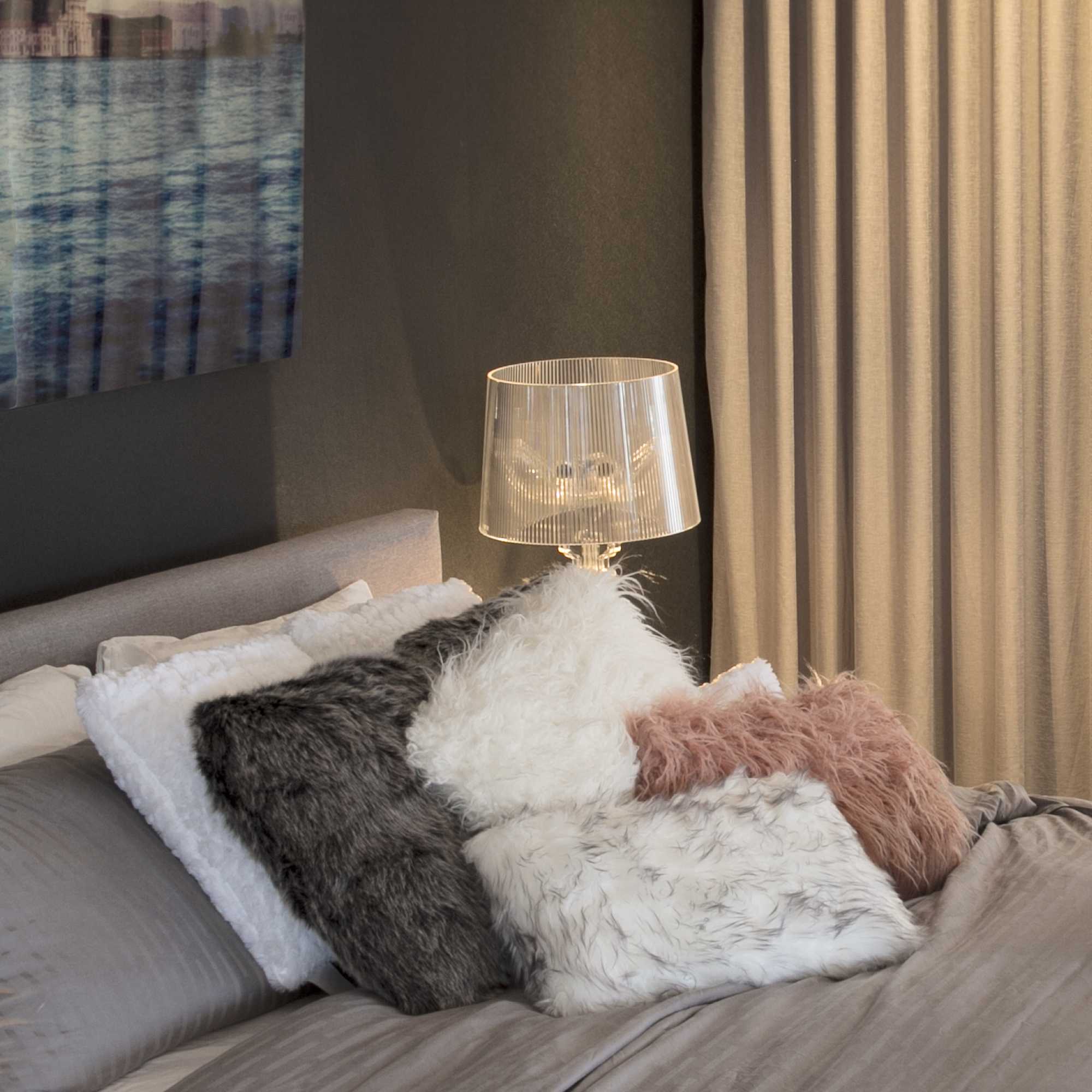 Gradient Gray Faux Pillow 2 Pack 12" x 20" x 5"