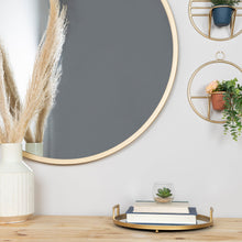 Gold Round Mirrored Decorative Tray 14