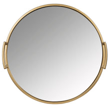 Gold Round Mirrored Decorative Tray 14