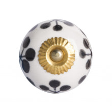 White Black and Yellow Knobs 12 Pack 1.5