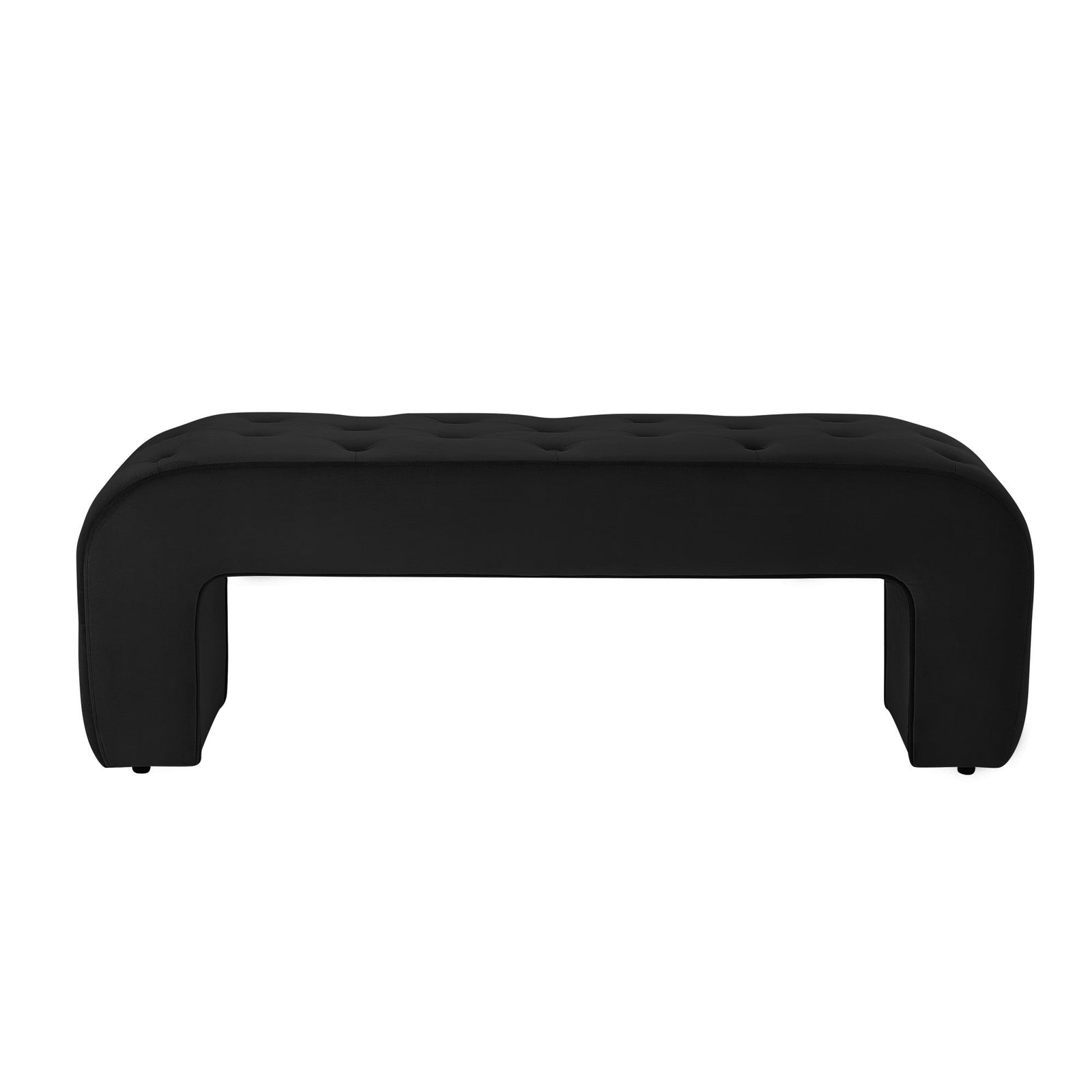 16" Black Upholstered Upholstery Bedroom Bench
