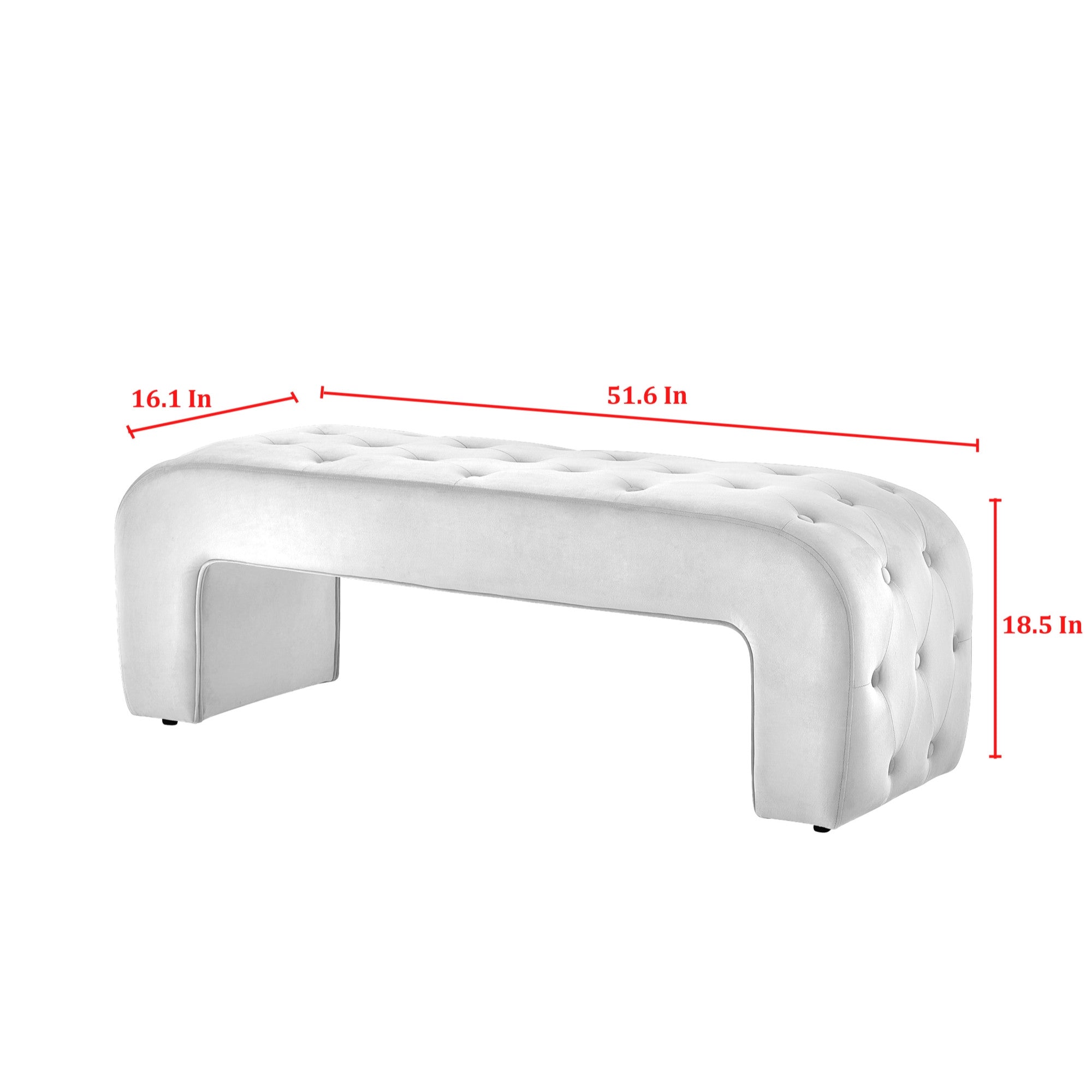 16" Yellow Upholstered Upholstery Bedroom Bench