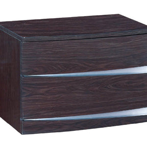 Exquisite Wenge High Gloss Nightstand 16.5"