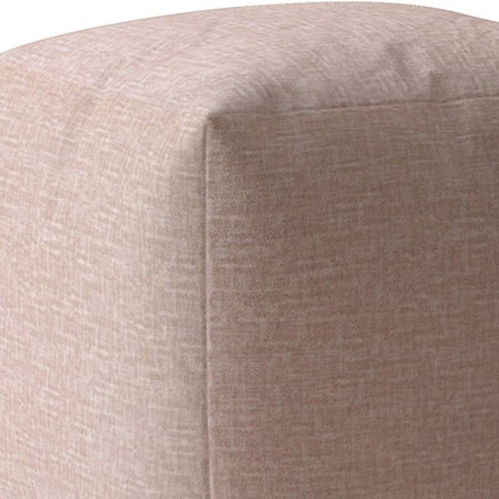 17" Pale Pink Pouf Ottoman