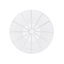 White Cinched Iron Round Top End Table 18