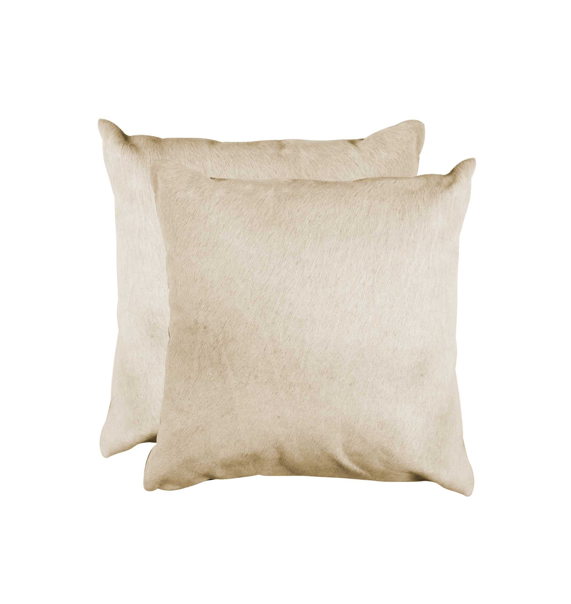 Natural Torino Cowhide Pillow 2 Pack 18" x 18" x 5"