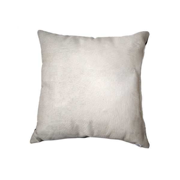 Off White Cowhide Pillow 18" x 18" x 5"