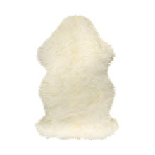 Natural New Zealand Sheepskin Wool Area Rug in White 2' x 3'